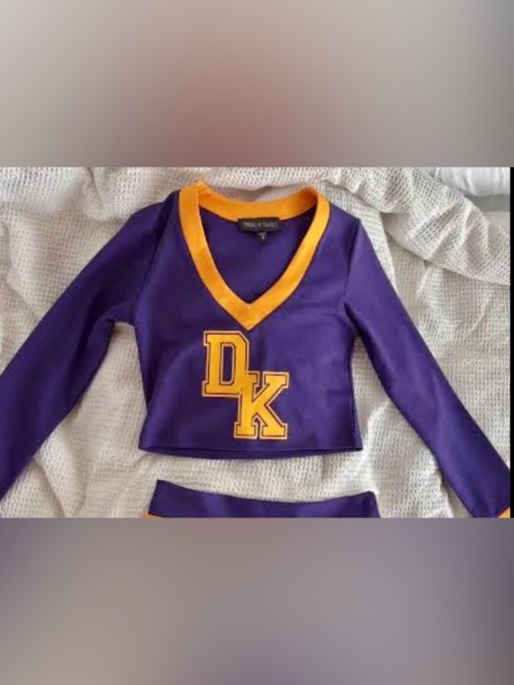 Authentic dolls kill bite the boyfriend cheerleader top sz small jennifers body